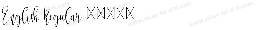 English Regular字体转换